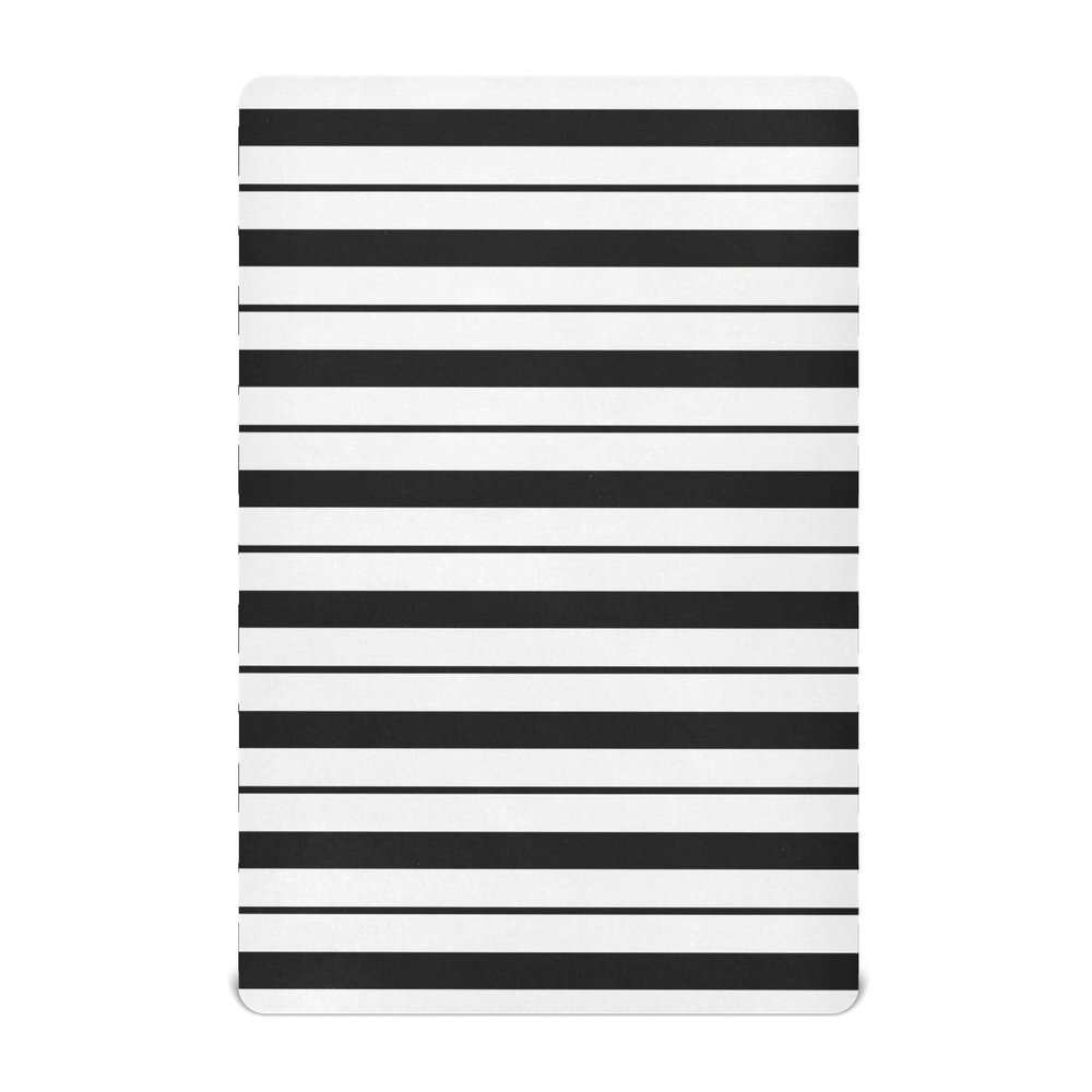 Kigai Horizontal Stripes Crib Sheet for Boys and Girls Jersey Knit Fitted Baby Sheet for Standard Crib Toddler Mattress Cozy Soft Breathable, 28x52 inch