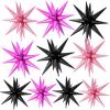 10PCS 22Inch Star Explosion Foil Balloons, Large Black and Pink Balloon, Hot Pink Spike Cone Women Theme Star Balloons for Birthday, Graduation, Wedding & Party Decorations view 1