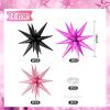 10PCS 22Inch Star Explosion Foil Balloons, Large Black and Pink Balloon, Hot Pink Spike Cone Women Theme Star Balloons for Birthday, Graduation, Wedding & Party Decorations view 2