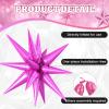 10PCS 22Inch Star Explosion Foil Balloons, Large Black and Pink Balloon, Hot Pink Spike Cone Women Theme Star Balloons for Birthday, Graduation, Wedding & Party Decorations view 3