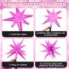 10PCS 22Inch Star Explosion Foil Balloons, Large Black and Pink Balloon, Hot Pink Spike Cone Women Theme Star Balloons for Birthday, Graduation, Wedding & Party Decorations view 4