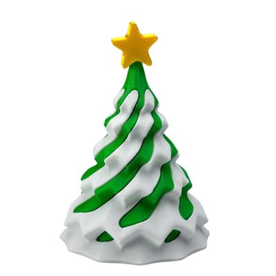 3D Printed Multicolor Christmas Tree Spiral Stacking, Enhances Focus, Red, Green, White, Fidget Christmas Tree Toy, Holiday Fidget Ornament, Lightweight, for Home, Adults