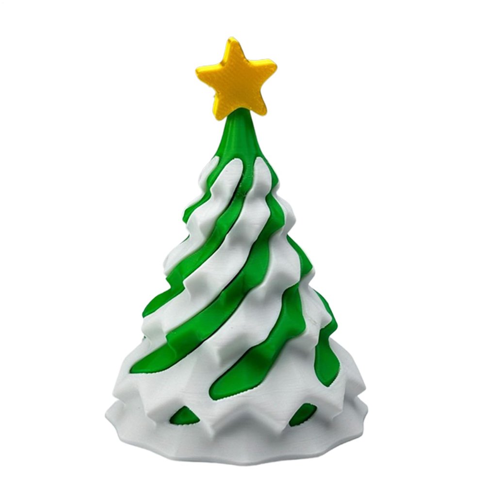 3D Printed Multicolor Christmas Tree Spiral Stacking, Enhances Focus, Red, Green, White, Fidget Christmas Tree Toy, Holiday Fidget Ornament, Lightweight, for Home, Adults