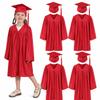 5 set Preschool & Kindergarten Graduation Cap and Gown, Shiny Kids Graduation gown with Tassel 2026+2027 Charm Red view 1