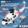 Authticar K270 RC Helicopter, UH-60L Black Hawk RC Military Helicopter, 4 CH Helicopters with 6G Gyro, Signal Loss, One Key Function, Optical Flow, Brushless Motor Ultimate RC for Beginners & Pros view 2
