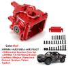 Alloy Front Rear Diff Gearbox Case Set with Bearing AR310854 for ARRMA 1/7 Felony/Fireteam/Infraction/Mojave 6S,1/8 Outcast/Talion/Typhon/Kraton/Notorious 6S Upgrade Parts 2 Sets (Red) view 3
