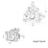 Alloy Front Rear Diff Gearbox Case Set with Bearing AR310854 for ARRMA 1/7 Felony/Fireteam/Infraction/Mojave 6S,1/8 Outcast/Talion/Typhon/Kraton/Notorious 6S Upgrade Parts 2 Sets (Red) view 4