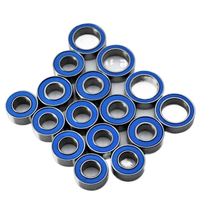 16pcs Bearings Kit Sealed MR105 115 128 Bearing for TT02 TT-02 TT02D TT-02D 1/10 RC Car Upgrades Parts Accessories