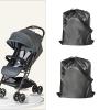 MENGLANSI Quick-Attach Storage Oversized Nylon For Diapers & Bottles Nylon Strollers Organizer view 2