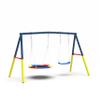 440lbs Capacity Swing Sets for Backyard - Heavy-Duty Swing Set with A-Frame Metal Swing Stand & 1 Saucer Swing Seat & 1 Belt Swings Seat, Porch Swing Stand Frame for Kids and Adults Indoor & Outdoor view 4