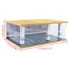1/24 Scale Display Case Car Garage Moldel,Acrylic Cover Wooden Diecast Car Show Case with Light,Parking Lot Case for Displaying Various Model Cars view 2