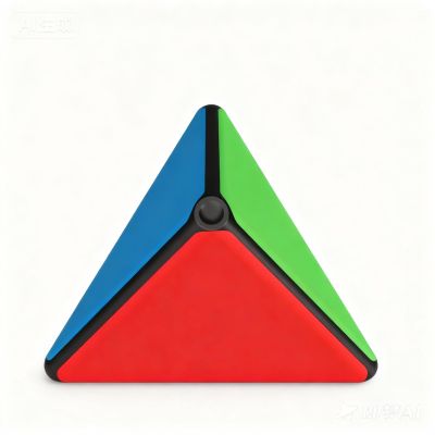 1x1x1 Pyramid Speed Cube, Classic Black Triangle Puzzle Cube