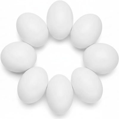 10PCS Simulation Egg White Plastic Fake Eggs DIY Easter Ornaments Painting and Realistic Egg Crafts for Party Home Decor