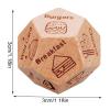 2-Pack Valentines Day Gifts,12-Sided Wooden Food Dice Set - Birch Engraved Meal Decision Maker for Family Game Night, Creative Kitchen Gift for Couples & Home Cooks view 2