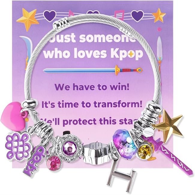AICase for Kpop Bracelets Merch Gifts Toys Stuff Inspired Bracelets Friendship K_Pop Outfit Cosplay Costume Merchandise Jewelry Gifts for Fans Women Birthday Christmas Stocking
