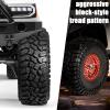 2.2" RC Crawler Beadlock Wheels & Tires Set, Soft Sticky Mud Terrain Tires 5.0x1.9, CNC Aluminum Rims 12mm Hex, 5.5mm Offset for TRX4 SCX10 TRX6 Gen8 view 4