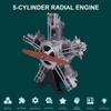 1:6 Five-Cylinder Radial Aircraft Engine Model  230+PCS Metal DIY Assembly Kit, Motor-Driven Simulation Engine, Educational Mechanical Model for Collectors & Gift Display view 2