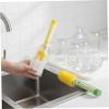 2-Pack Baby Bottle Brush, Dinosaur Theme 2-Size Silicone Bristles for Cleaning Baby Bottles, Sippy Cups, Travel & Home Use, Green view 3