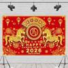 2026 Lunar New Year Decorations, Chinese New Year Decorations 2026, Year of The Horse Banner, Chinese New Year Backdrop, Lunar New Year Backdrop for Chinese New Year Party Decoration, 71 x 43 Inch view 3