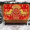 2026 Lunar New Year Decorations, Chinese New Year Decorations 2026, Year of The Horse Banner, Chinese New Year Backdrop, Lunar New Year Backdrop for Chinese New Year Party Decoration, 71 x 43 Inch view 4