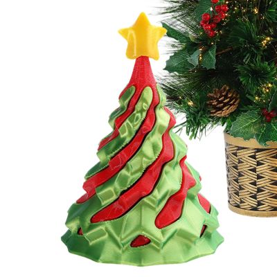 3D Printed Multicolor Christmas Tree Spiral Stacking,Creating Impossible Cone Shape,Stress-Relieving and anxietys-Relieving Decorative Gift for Family Office Desks and Dining Tables