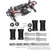 RC Lengthening Widening Coupler, Aluminum Alloy Wheel Spacers for SCX10 1/10 Scale RC Cars, 4 Sets with 5.5mm Drill Bit and Accessories, Enhances Stability and Grip on Off - R (25mm) view 2