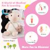 HONEY JOY Kids Wooden Doctor Play Set, Checkup Medical Office Center & Vet Clinic Station, Exam Area & Interactive Accessories, X-Ray, Toddler Pretend Hospital Playset Kit (Pink with Medical Kit) view 3
