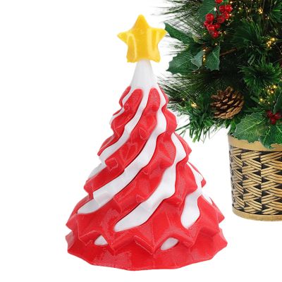 3D Printed Multicolor Christmas Tree Spiral Stacking,Creating Impossible Cone Shape,Stress-Relieving and anxietys-Relieving Decorative Gift for Family Office Desks and Dining Tables
