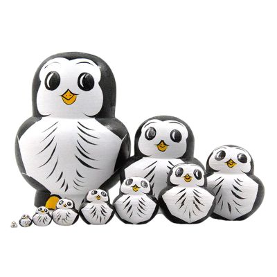 XEGZLH Russian Nesting Dolls 10 Pieces Hand Painted Toy Traditional Matryoshka Dolls Traditional Russian Stacking Dolls