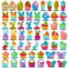 120Pcs Easter Party Favors for Kids,Easter Egg Fillers Basket Stuffers,Fidget Toys Bulk Its Birthday Gifts for Toddlers Adult,Classroom Prizes Box,Goodie Bag Stuffer,Treasure Chest Toy,Bubbles Poppers view 1