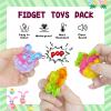 120Pcs Easter Party Favors for Kids,Easter Egg Fillers Basket Stuffers,Fidget Toys Bulk Its Birthday Gifts for Toddlers Adult,Classroom Prizes Box,Goodie Bag Stuffer,Treasure Chest Toy,Bubbles Poppers view 3
