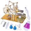 2 Cylinder Stirling Engine Electricity Generator with Bulb view 2
