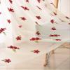 HooHero White Korean Style Fresh Wedding Room Floral Embroidered Sheer Curtains Voile Rod Pocket Top Home Decoration for Living Kids Childern Room view 4
