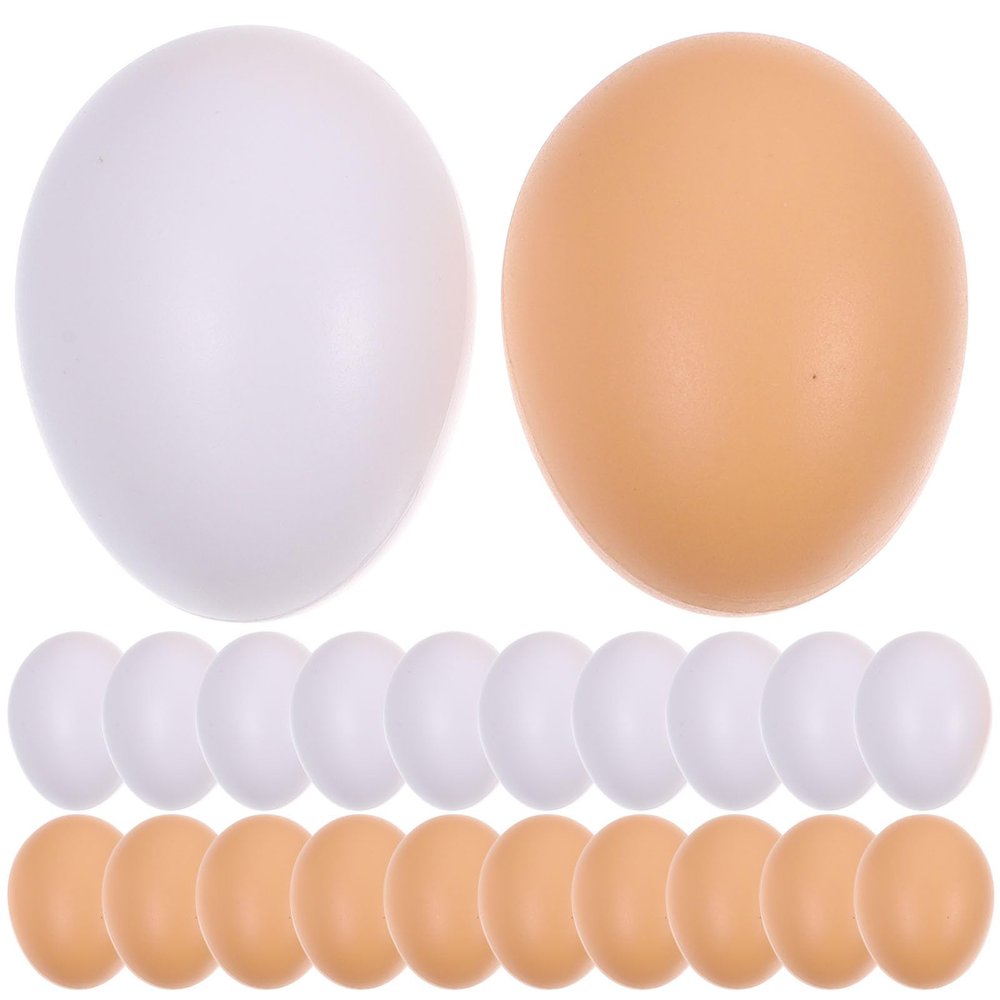 Angoily 40pcs Plastic Easter Eggs Diy Artificial Craft Eggs for Painting And Decorating, Small Simulation for Kids' Easter Party And Holiday Decor