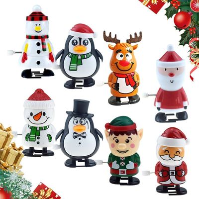 8PCS Christmas Wind Up Toys, 2025 New Christmas Stocking Stuffers Wind Up Toys Christmas Toys, Jumping Walking Toys Funny Toy Party Gifts for Christmas Party Favors Goody Bag Filler (Multicolor)