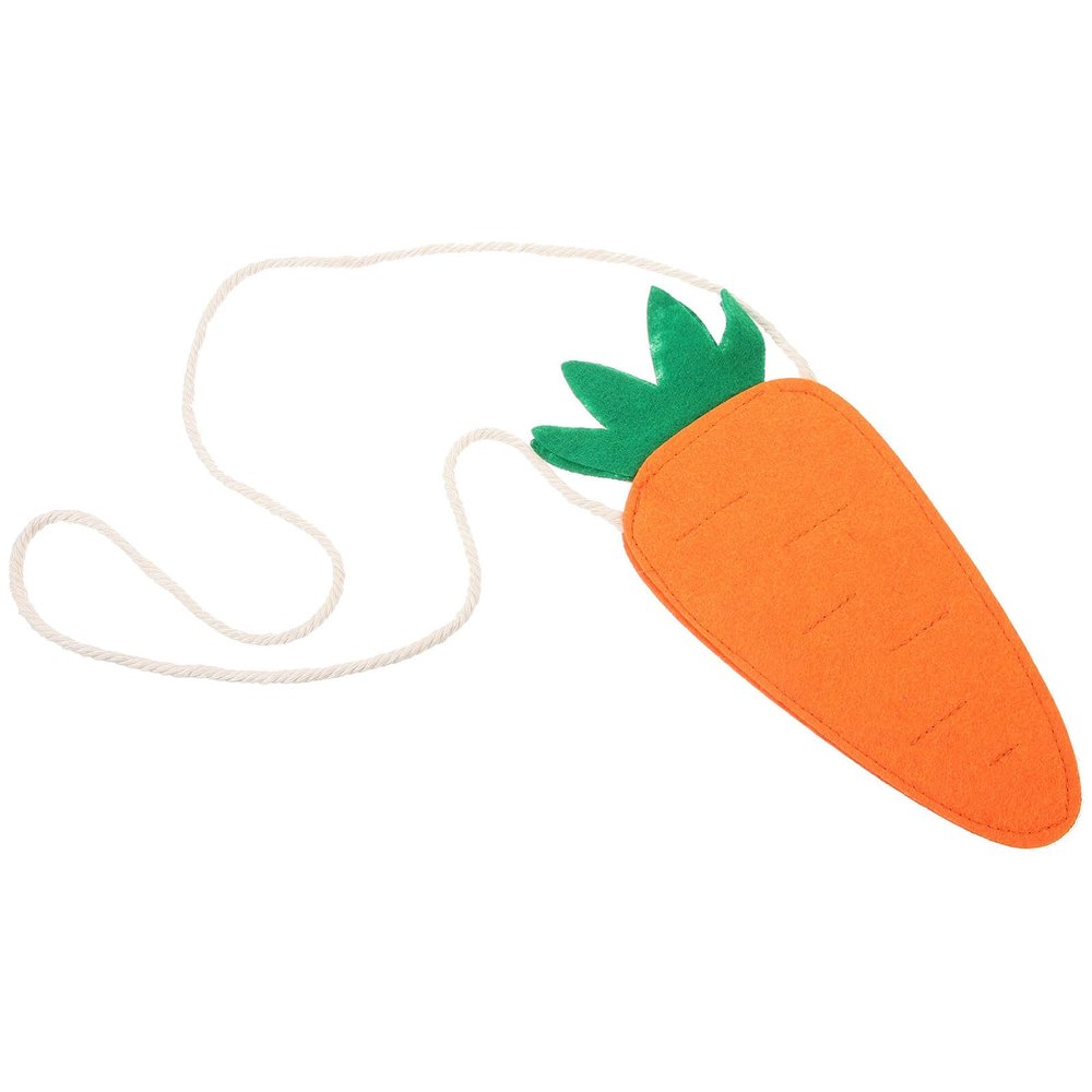 HEANUJJ Lightweight Small Carrot Purse Strap for Easter Cosplay Decoration and Photo Props Practical Carrot Storage Bag