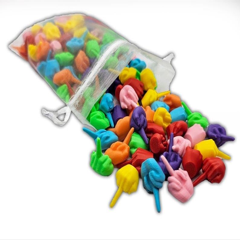 20pcs Bag of Hands, Novelty Funny Perfect Prank Gag Gift, Bachelorette Party, Novelty Gift, Bag of Dicks (Yellow)