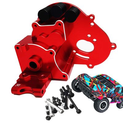Aluminum Transmission Case Gearbox Upgrade Parts Fit for 1/10 2WD Traxxas Slash/VXL, Stampede/VXL, Rustler/VXL, Bandit/VXL RC Car. Replace of Traxxas #3691/A (Red)