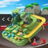 Car Track Toy, Jungle Adventure, Sliding Train Vehicle Ramp, Christmas Adventure Theme Racing Track, Sliding Car Tracks Toy for Kids, Parent-Child Interactive Games, Birthday Gift for Kids - Dinosaur view 3