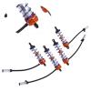 4Pcs Front Rear Damper, High Strength Aluminum Alloy Shock Absorber, Oil Adjustable Damper Suspension for 1/10 RC Cars, Compatible with ZD Racing HSP Redcat Hongnor HPI Hobao (Orange) view 2