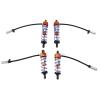 4Pcs Front Rear Damper, High Strength Aluminum Alloy Shock Absorber, Oil Adjustable Damper Suspension for 1/10 RC Cars, Compatible with ZD Racing HSP Redcat Hongnor HPI Hobao (Orange) view 3