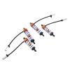 4Pcs Front Rear Damper, High Strength Aluminum Alloy Shock Absorber, Oil Adjustable Damper Suspension for 1/10 RC Cars, Compatible with ZD Racing HSP Redcat Hongnor HPI Hobao (Orange) view 4