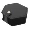 Aumotop Hex Dice Box Storage Tray with PU Leather Sponge, Portable for Travel, Black, Multifunctional view 2