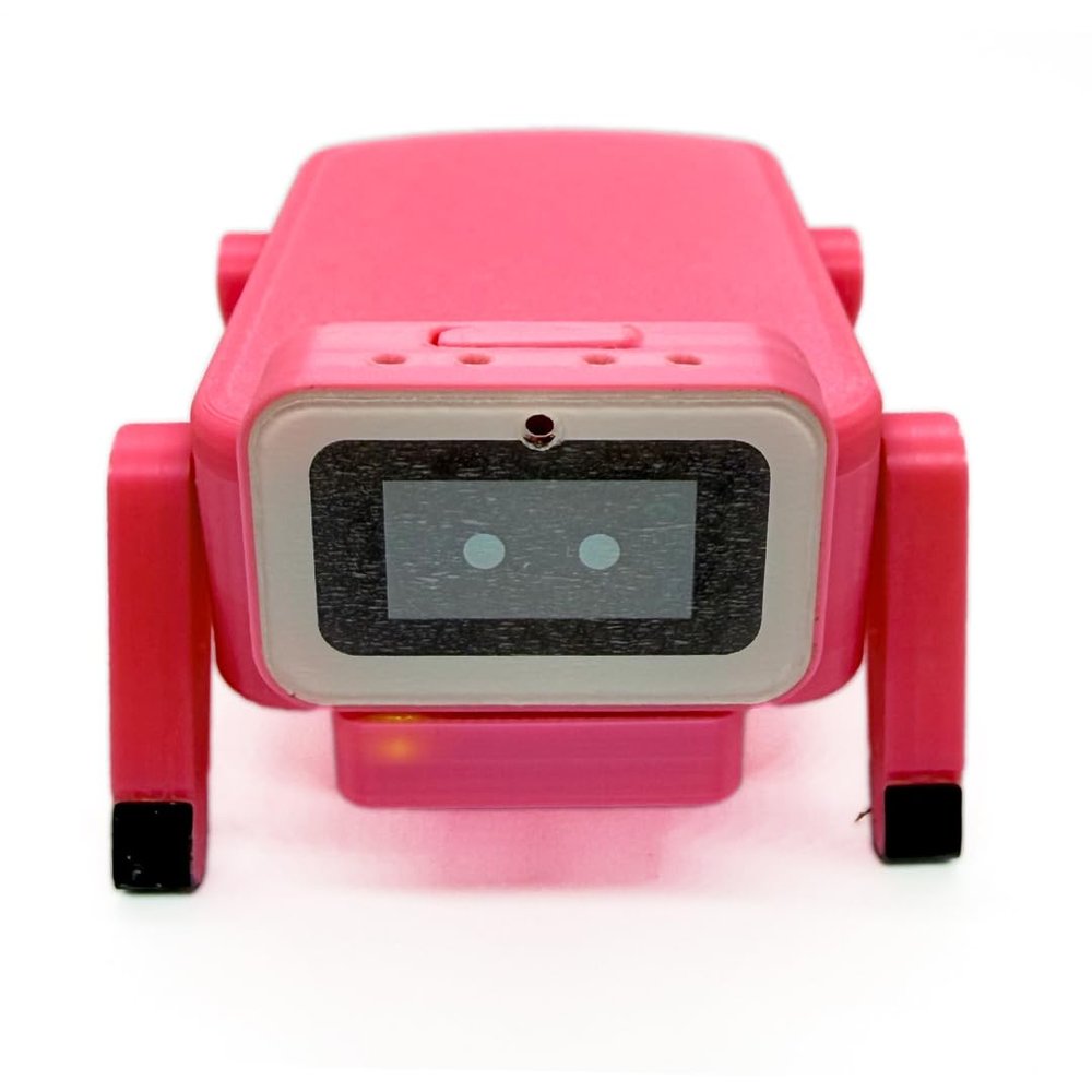 Frisland Shao Chea AI Robot Pet,Voice Control Robot Puppy,Man-Machine Mutual Communication and Companionship,3D Printing Products Pets,Shaochea Interlligent Interactive Robot(Pink)