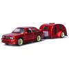 1988 3 Series M3 Red Metallic with Traveler Trailer Tow & Go Series 1/64 Diecast Model Car 15368-BMW view 1