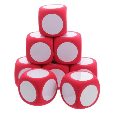 HEANUJJ Jumbo Foam Dice, Dry Erase Writable Blank Cubes Blocks Giant Dice for Educational Math Games and DIY Teaching Prop