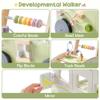 ROBUD Wooden Baby Walker, Height & Speed Adjustable Baby Push Walker with Anti-Slip Wheels, Developmental Activity Center with Forest Toys for 12-36 MonthsGreen view 3