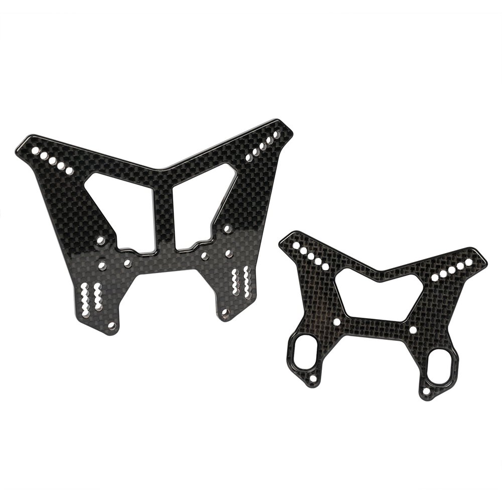 5MM Carbon Fiber Shock Tower Front & Rear for Arrma 6S 1/8 Typhon TLR,Thick Durable Upgrades Replacement Shock Tower Part,ARA320644(F) ARA320645(R)