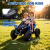 24V Kids Ride On Electric XXXL ATV w/Remote Control, Four-Wheel Shock Absorber, High Chassis, Music,Lights,USB,MP3,Power Display,Bluetooth,speeds of 1.24-3.73MPH for Kids Aged 3-12, Blue view 2