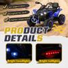24V Kids Ride On Electric XXXL ATV w/Remote Control, Four-Wheel Shock Absorber, High Chassis, Music,Lights,USB,MP3,Power Display,Bluetooth,speeds of 1.24-3.73MPH for Kids Aged 3-12, Blue view 3